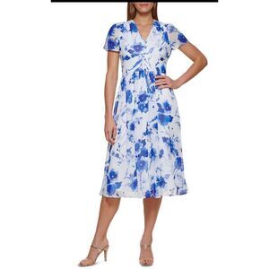 DKNY Iris Multi Printed A-Line Dress woman’s 14 Trendy wedding career